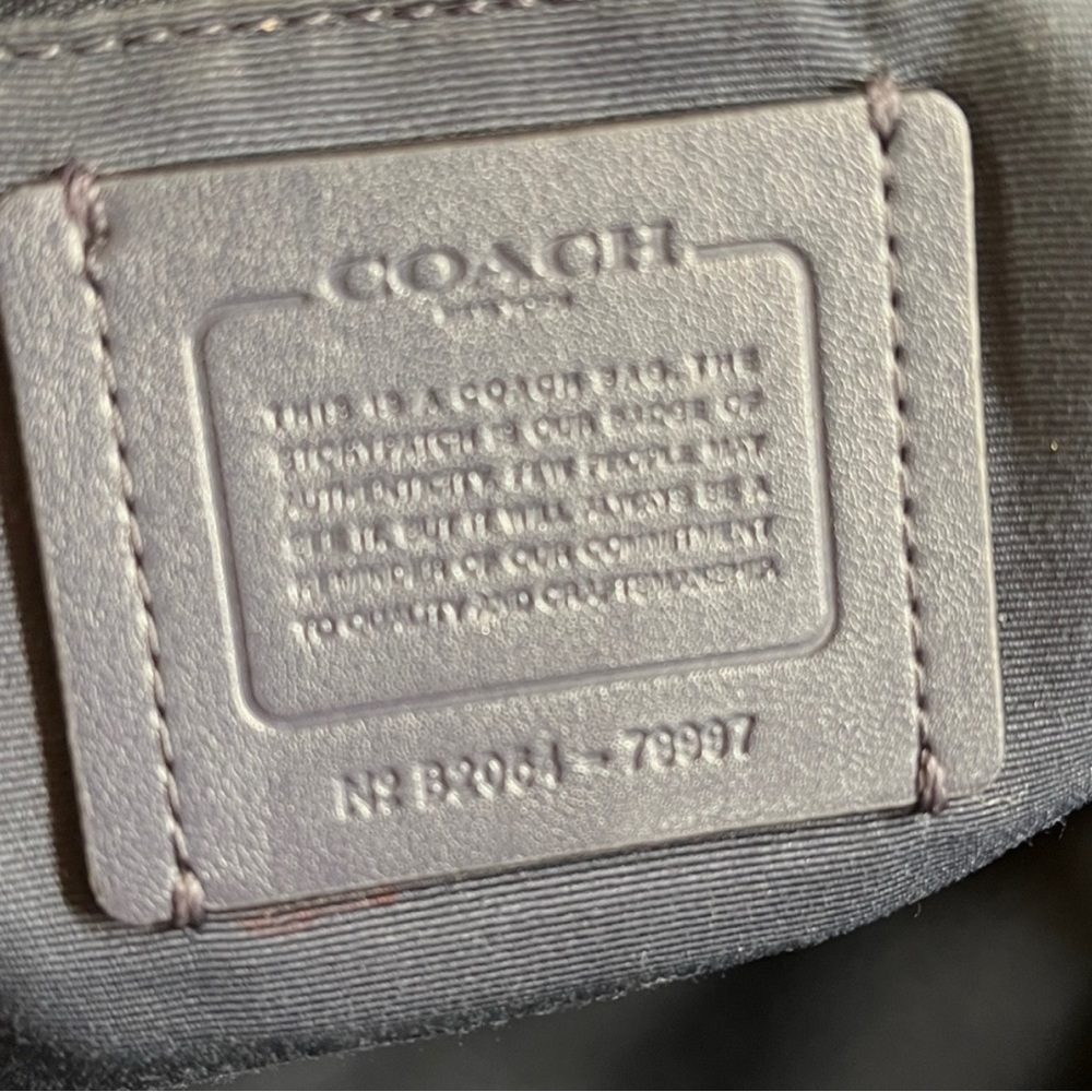 💼Coach Prairie Navy Leather Tote Bag and Strap 10 x 8 1/4 x 3 1/2 - Picture 5 of 6